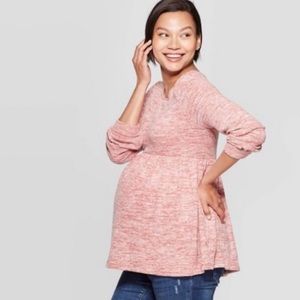 Isabel Maternity pink Baby doll top